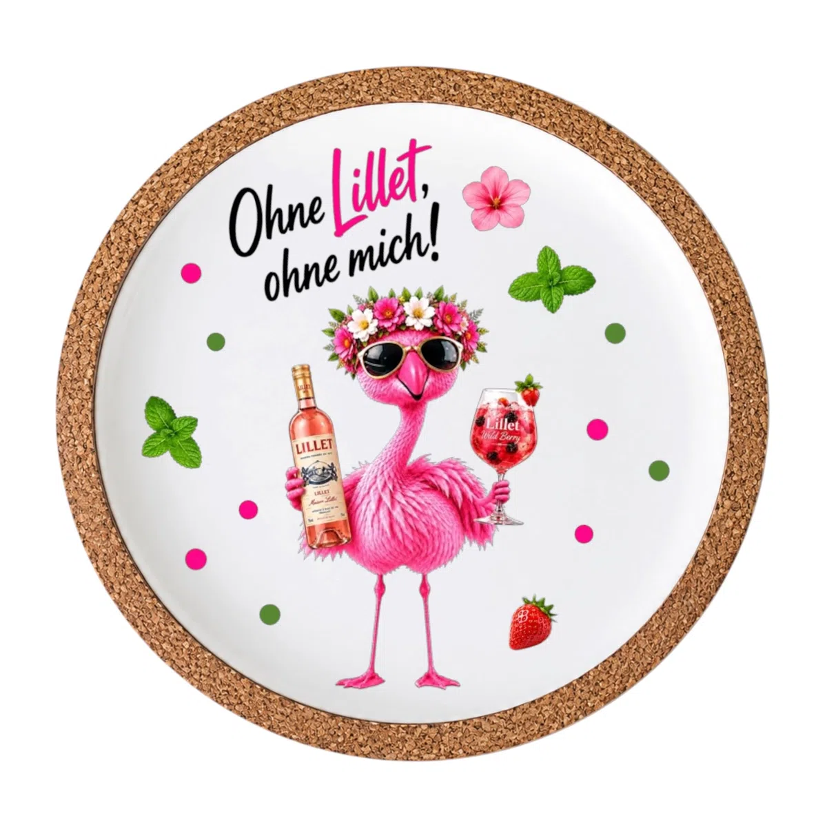 Rub On Aperol, Lillet, DIN A4, bunt/farbig, Flamingo, Rub Ons Untersetzer (346 Lillet Untersetzer)