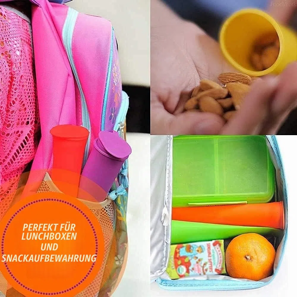 iNeibo Eisformen Silikon bpa frei 10 Stück Eisformen eis am stiel Wassereis formen tüten Eisform en Wassereis mit Deckel Silikonform Eistüten wiederverwendbar popsicle Eisform für Wassereis