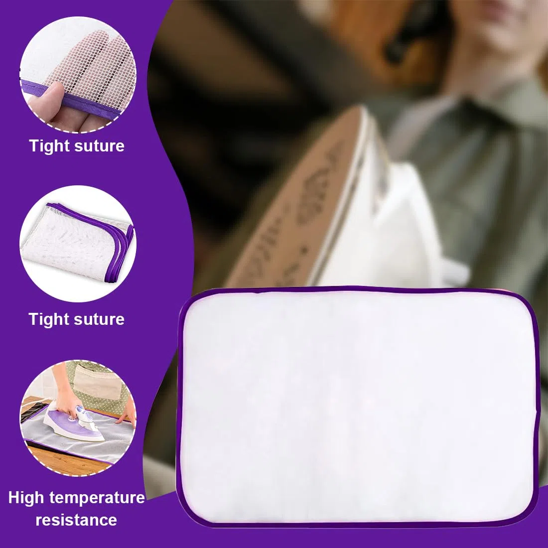 10x Bügeltuch Set - Transparente Bügelschutztücher aus Meshstoff - Schutz für Kleidung & Bügeleisen - Einfaches Bügeln - Farben zufällig