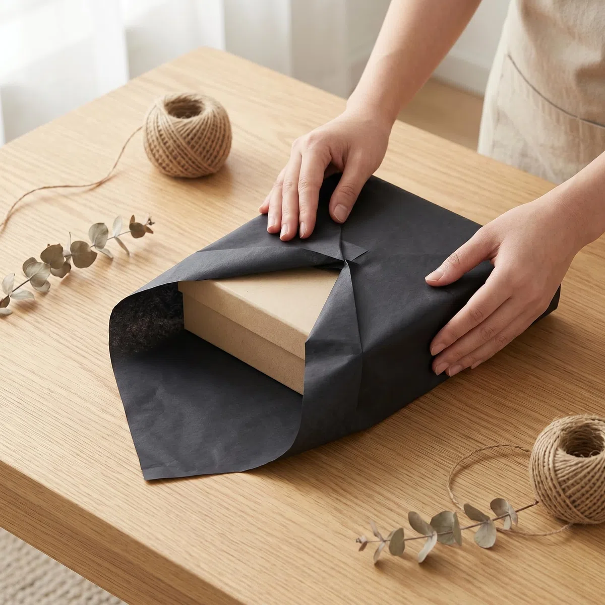 CHUENKUK 228 Blätter 50 x 70cm Schwarz Seidenpapier, 6 Packungen Seidenpapier Verpackungsmaterial, Packseide Tissue Paper für Geschenkpapier Füller, Blumen, Kunsthandwerk und DIY Basteln Verpacken