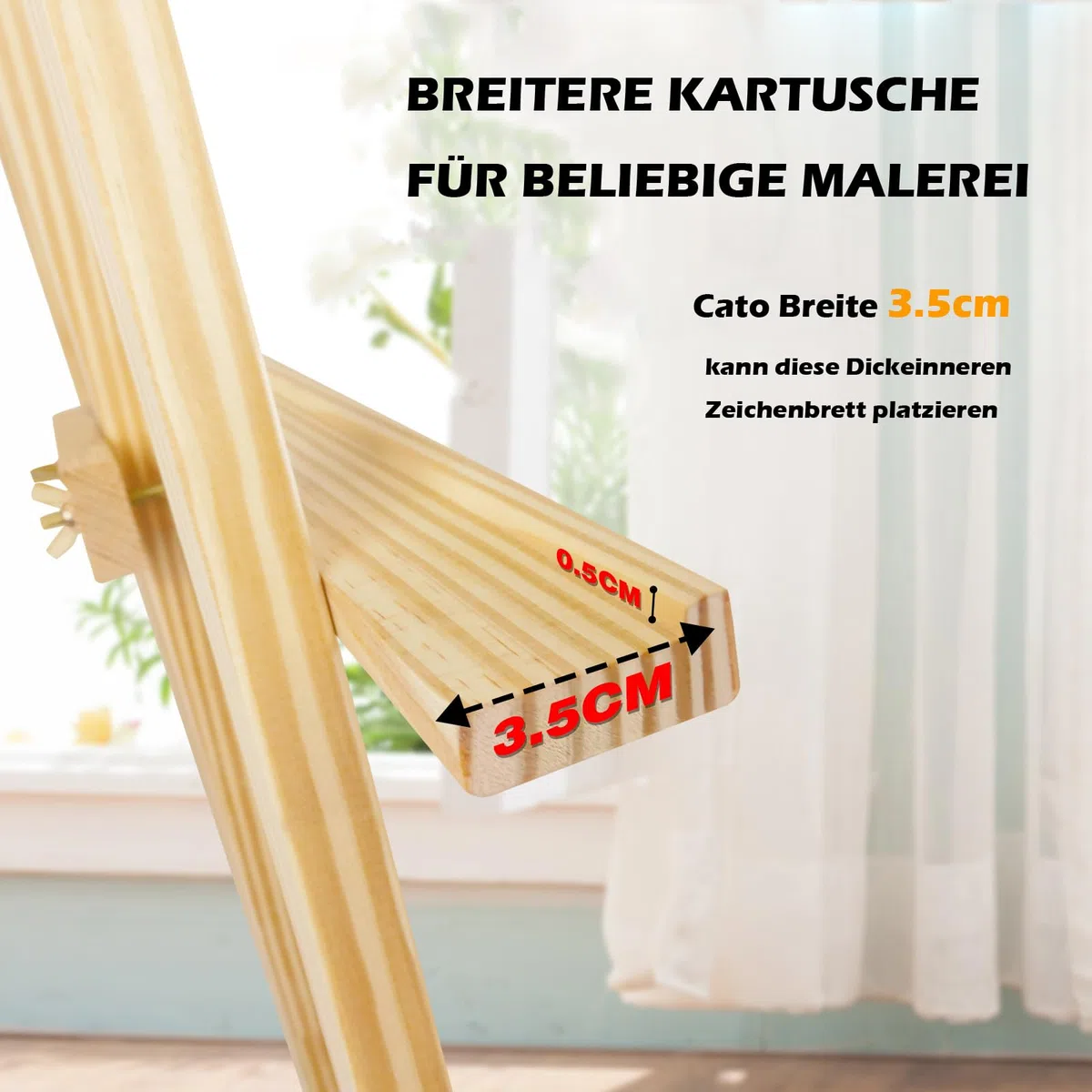 Jupitor Staffelei, 150cm Holzstaffelei für Kinder und Erwachsene, Kiefernholz, Leinwand Ständer, Hochzeit, Fasst bis zu 100 cm Leinwand