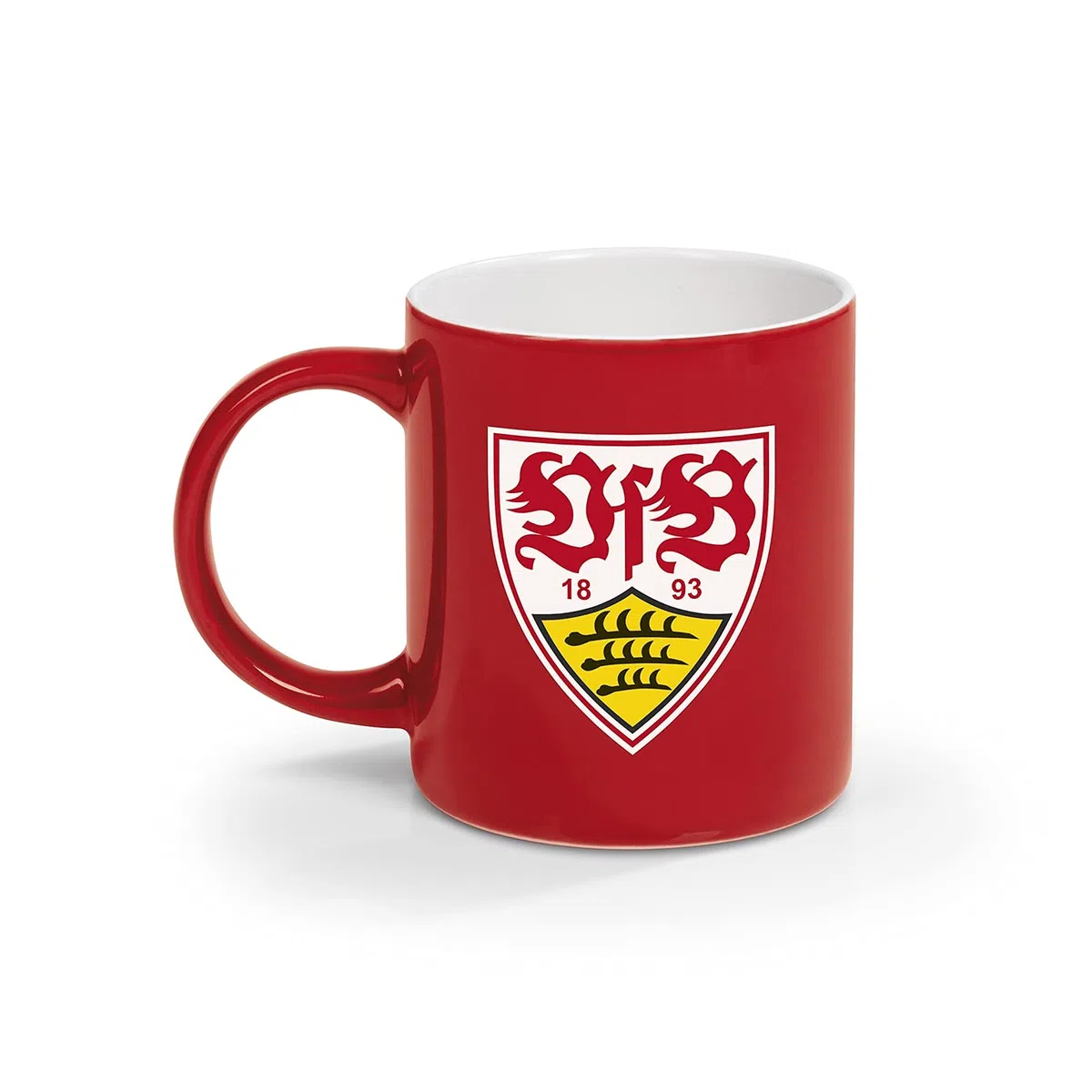 VfB Stuttgart Stuttgart Kaffeebecher - 350 ml | 350 ml Fassungsvermögen | Spülmaschinen- und mikrowellengeeignet | [rot/weiß mit Logo]