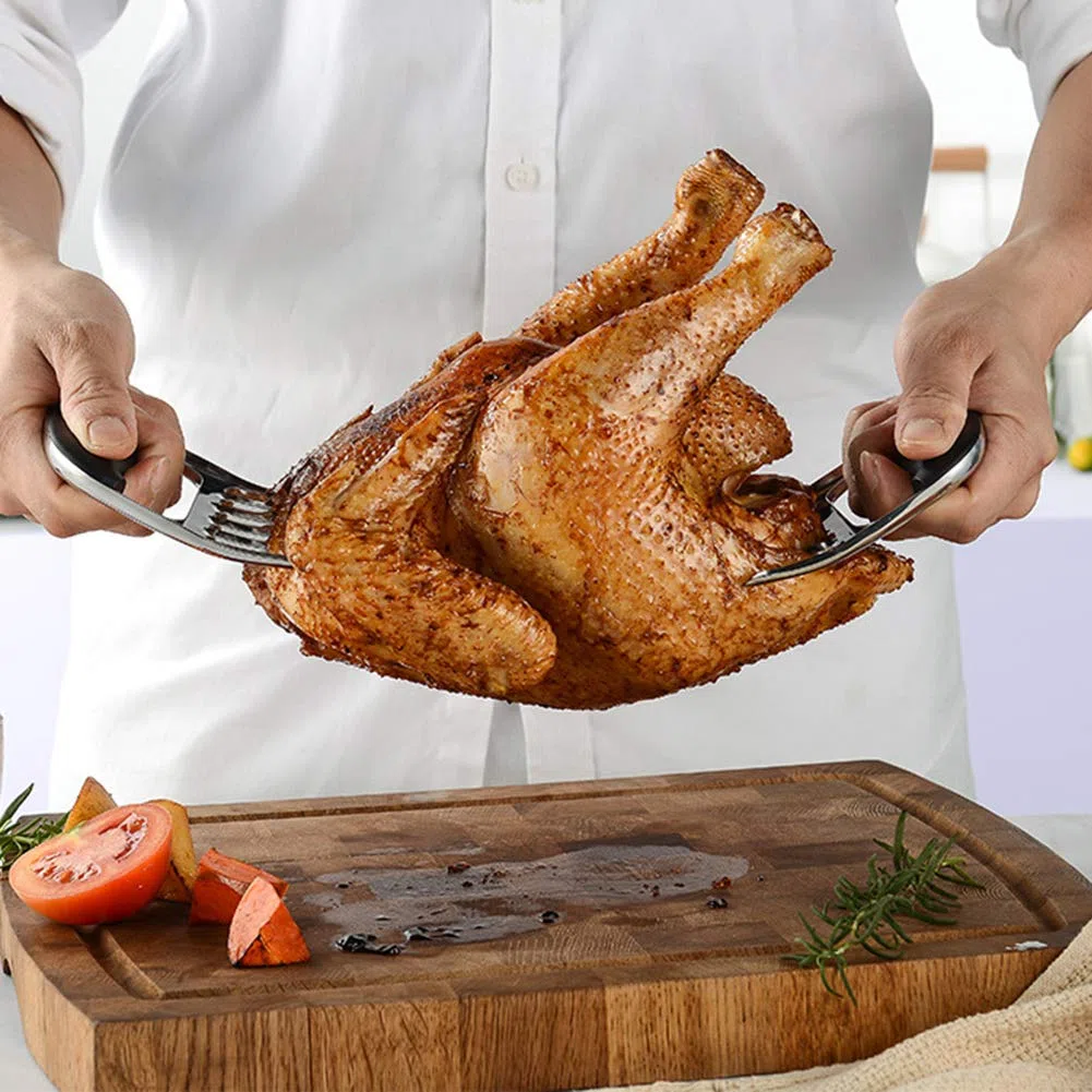 Metallfleischkrallen | Edelstahl Bärenklaue Fleischteiler, Unterstützung beim Heben und Übertragen, Zerkleinern und Schneiden von Fleisch, Truthahn, Hühnchen, Guter Helfer zum Kochen, Rostschutz.