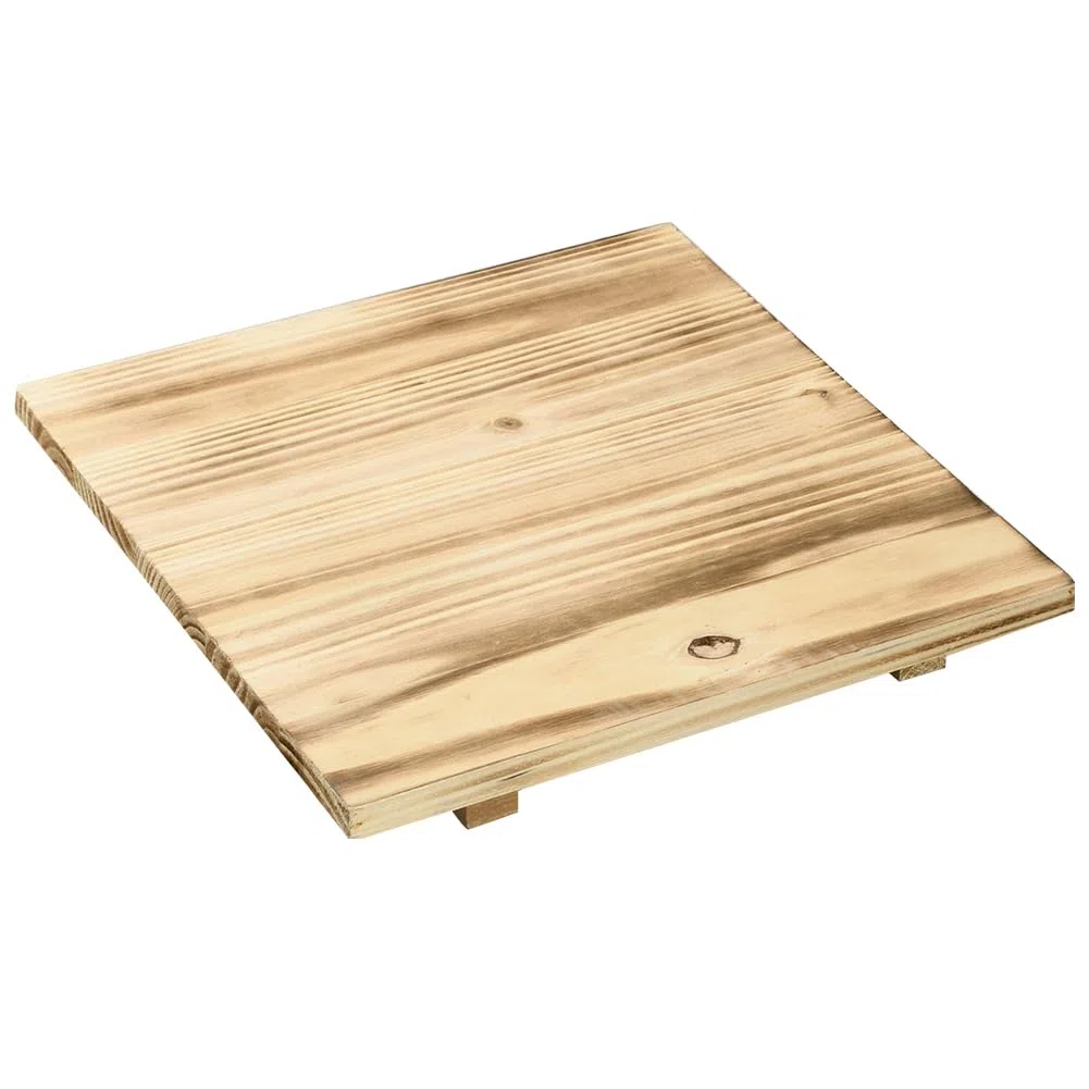 BENECREAT Clay Board Holzmatte, Quadratisches Keramik-Ton-Trockenbrett, Hellbraunes Ton-Trockenbrett Zum Formen Und Schnitzen, Trocknen von Keramikton, 24x24 cm