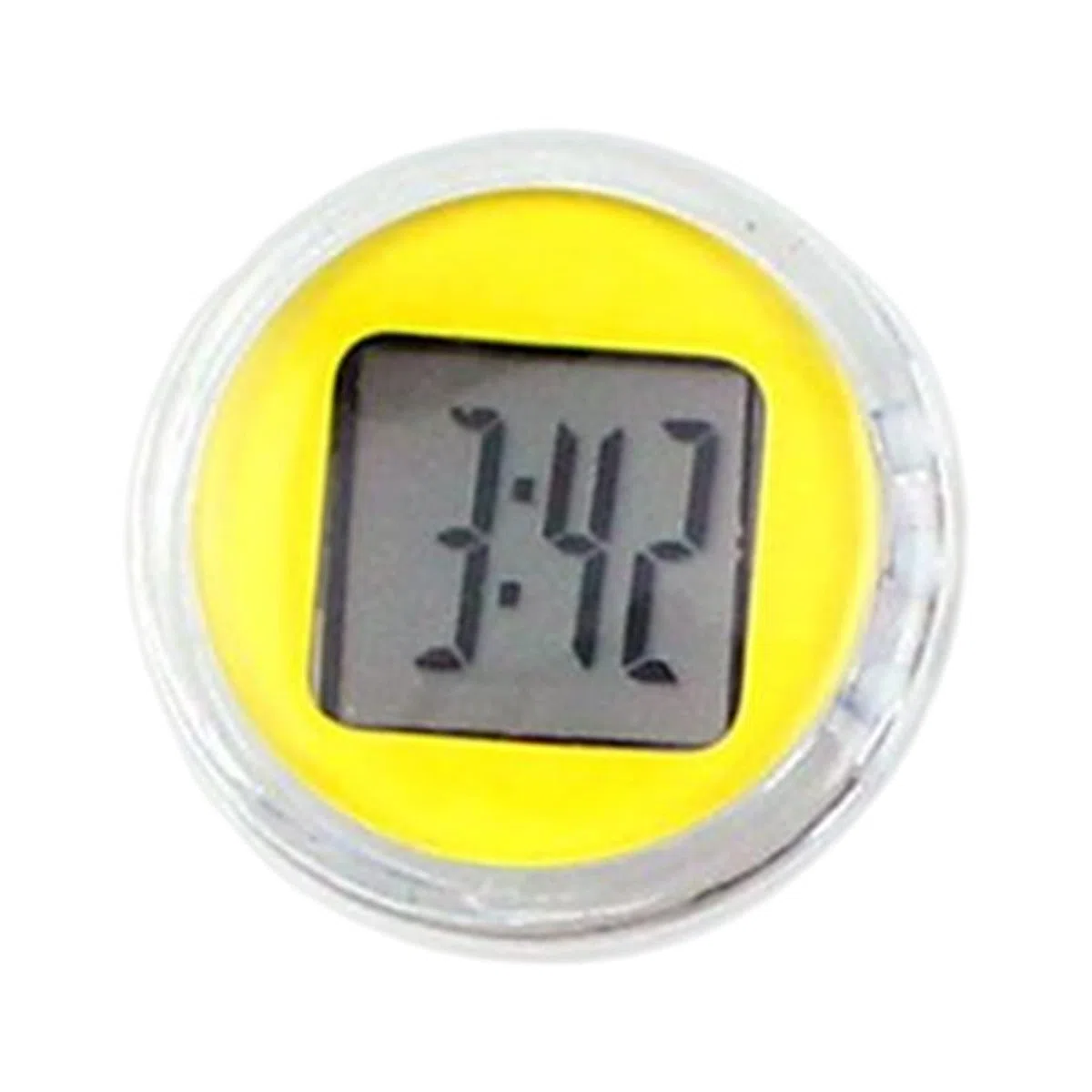 F Fityle Digitaluhr Mini Wasserdicht für Motorrad, Digital Uhr Stick-On, Elektronische Uhr Zum Aufkleben, Motorrad Lenkeruhr Zeitanzeige für Fahrrad Motorrad SUV Verschiedene Modelle, GELB
