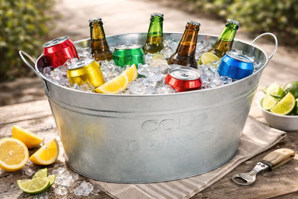 Zinkwanne Cold Drinks 50 x 23 x 35,5cm 24 Liter