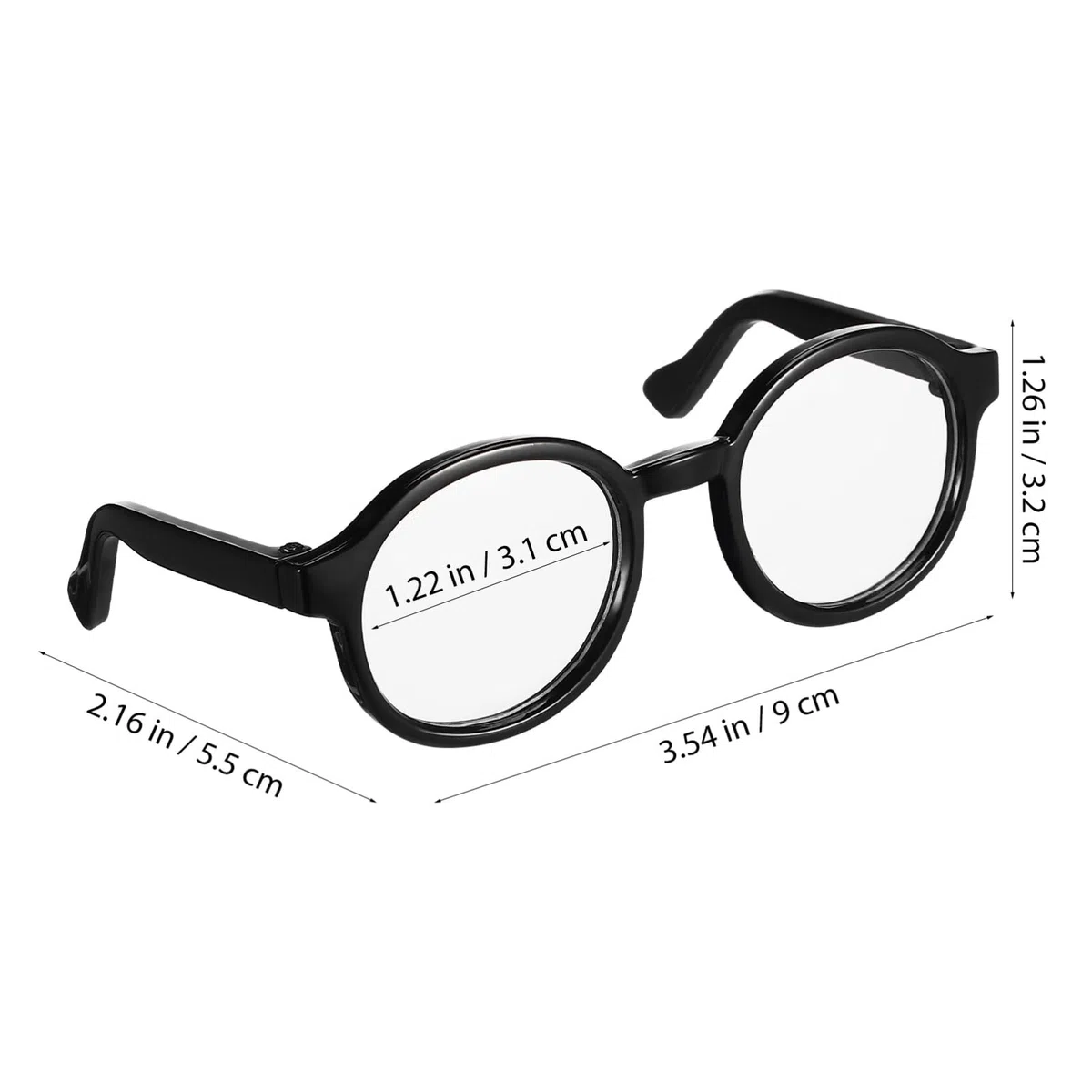 SHINEOFI Mini-Puppenbrille 6 Stück Puppenzubehör Mit Transparenten Gläsern Kostümbrillen Für Baumwollpuppen Plüschtiere Und Puppenhauszubehör Dekoratives Mini-Accessoire