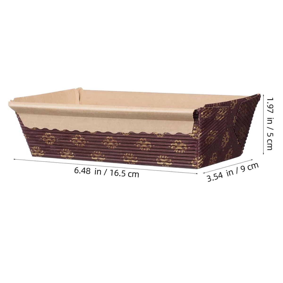 PRETYZOOM 20 Stück Papier Backform Kastenform Rechteckig & Stabil - Einweg Brotbackform für Backofen, Brot, Toastbrot & Schnellbrot - Hitzebeständig, Fettbeständig & Stapelbar - 15 x 6,5 x 5 cm