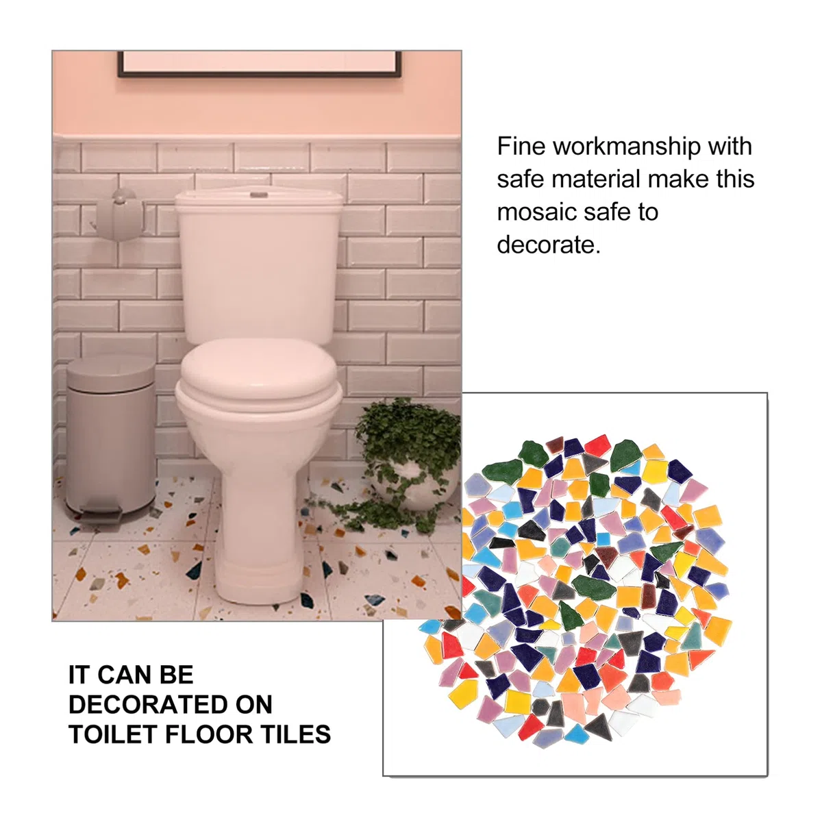 EXCEART 200G Bunte Keramik Mosaikfliesen UnregelmäßIge Mosaiksteine Zum Basteln Diy Mosaik Sortiment FüR Heimdekoration Garten Kunsthandwerk 1