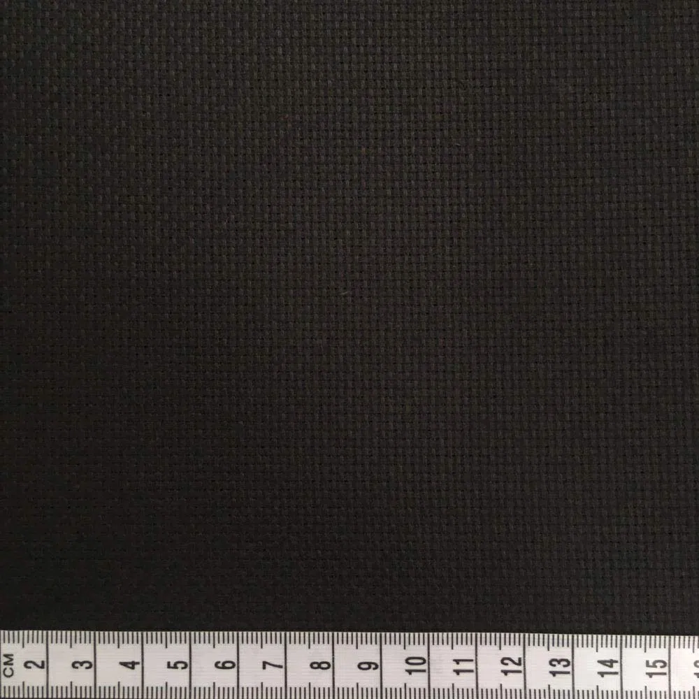 Kt KILOtela - Aida-Stoff Kreuzstich, Kreuzsticharbeiten, Baumwollstoff, 5,5 Stiche/cm, 14 Counts, 50 cm Länge x 150 cm Breite, Schwarz