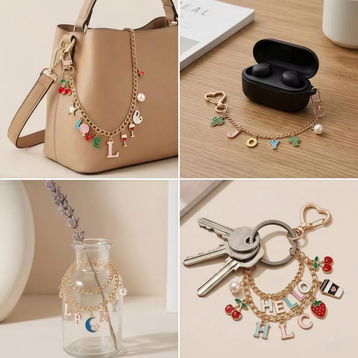 HOMIKLSA 316 Stück DIY Schlüsselanhänger Selber Machen, Schlüsselanhänger Bastelset, Schmuck Bastelzubehör, Klein Keychain Making Kit Metallringe zum Basteln, für Schmuck & Anhänger