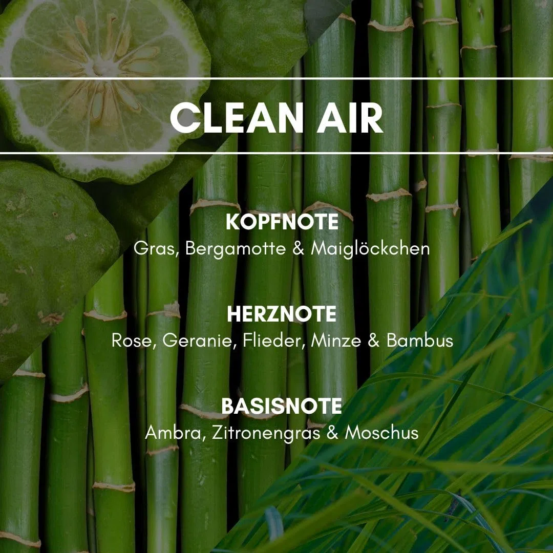 Duftspray "Clean Air" | Lufterfrischer für automatischen Duftspender oder zum manuellen Sprühen | Raumduft von REIMA | mit Geruchsabsorber | frische Luft im Handumdrehen