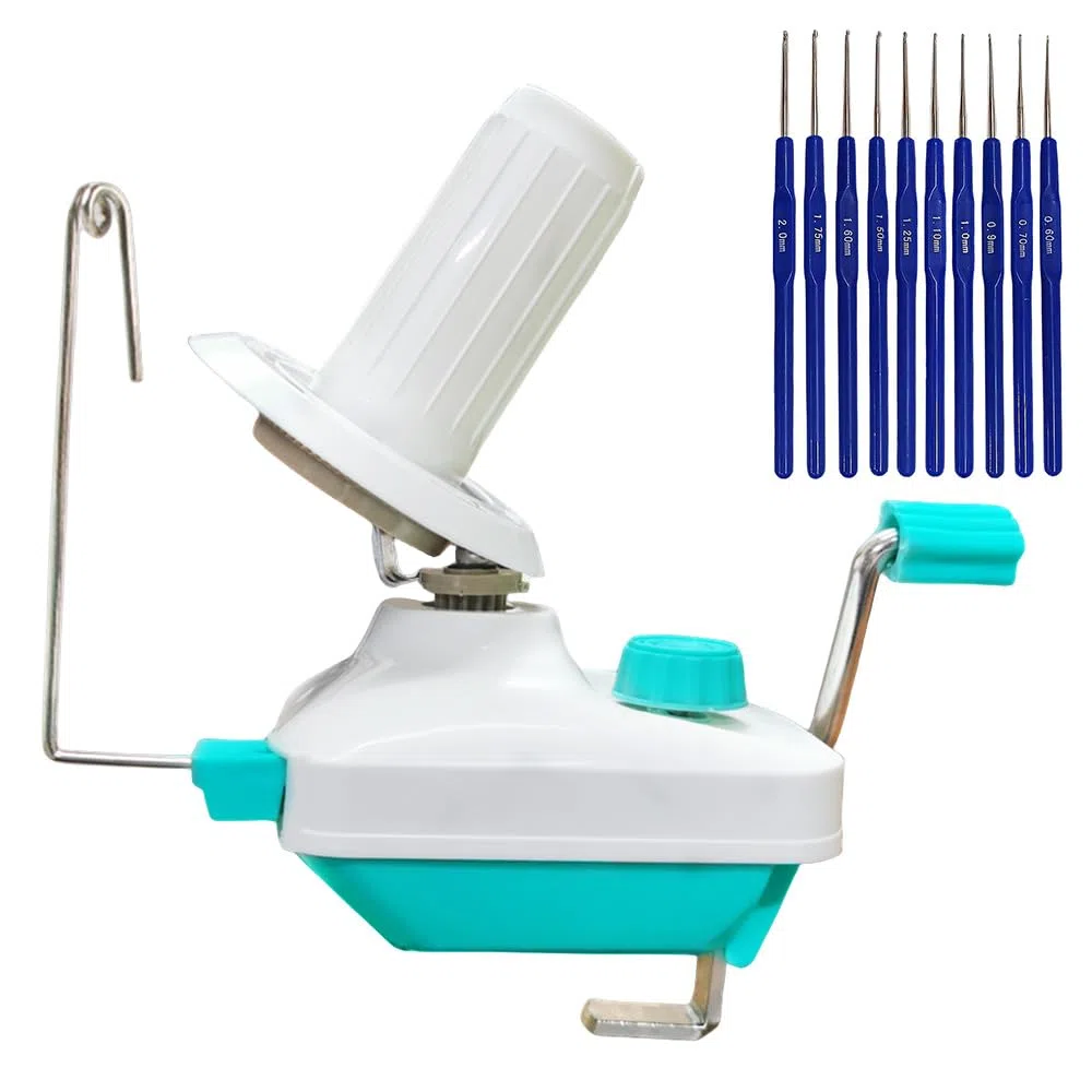 Garnkugelwickler, Webkugelwickler, Nadel-Bastelwickler, einfach aufzubauen und zu verwenden, stabil mit Häkelnadel-Set in 10 Größen
