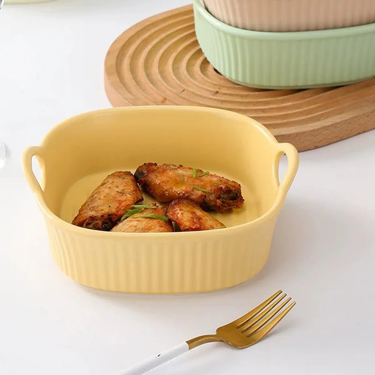 Auflaufform Airfryer,Auflaufform Keramik,Auflaufformklein,Backform Ofenform Mit Keramikgriffen,keramik ofenform quadratisch lasagne für Lasagne,Tiramisu,Backform 20x20cm