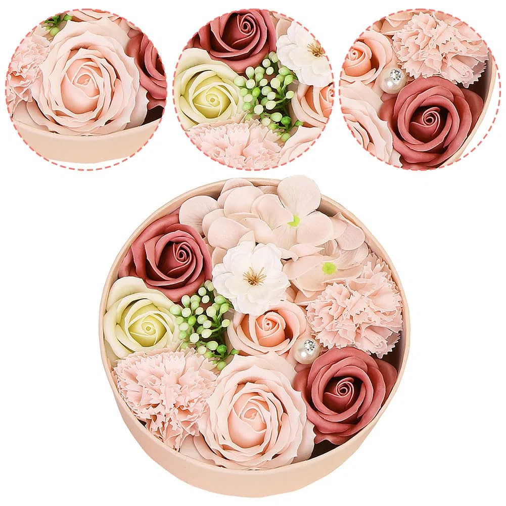 JiNks Rosenbox Seifenblume Seife Rose Blume, Rosenseifenblume Geschenkbox,Gefälschte Blumen-Geschenkbox,Romantisches Geschenk für sie am Muttertag, Jahrestag, Geständnis, Valentinstag, Weihnachten