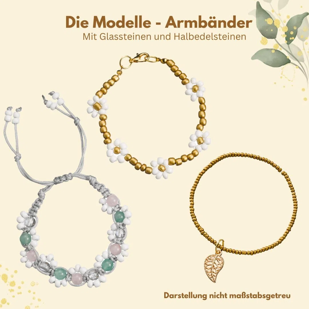 TOPP Die wunderbare Kreativbox Schmuckatelier. Anleitungsbuch (32 S.), Flachzange, Biegeringöffner, Perlennadeln, Perlenlegebrett, über 800 Perlen und Schmuckaccessoires, White