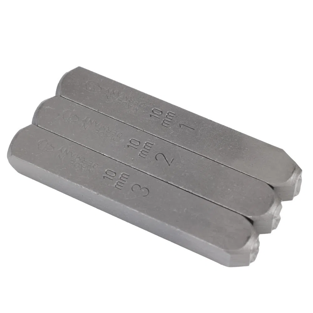Dönges Handschlagstempelsatz angespitzt, 9-teilig, Zahlen 0-9, Schrifthöhe 12 mm (Schlagstempel Schlagzahl)