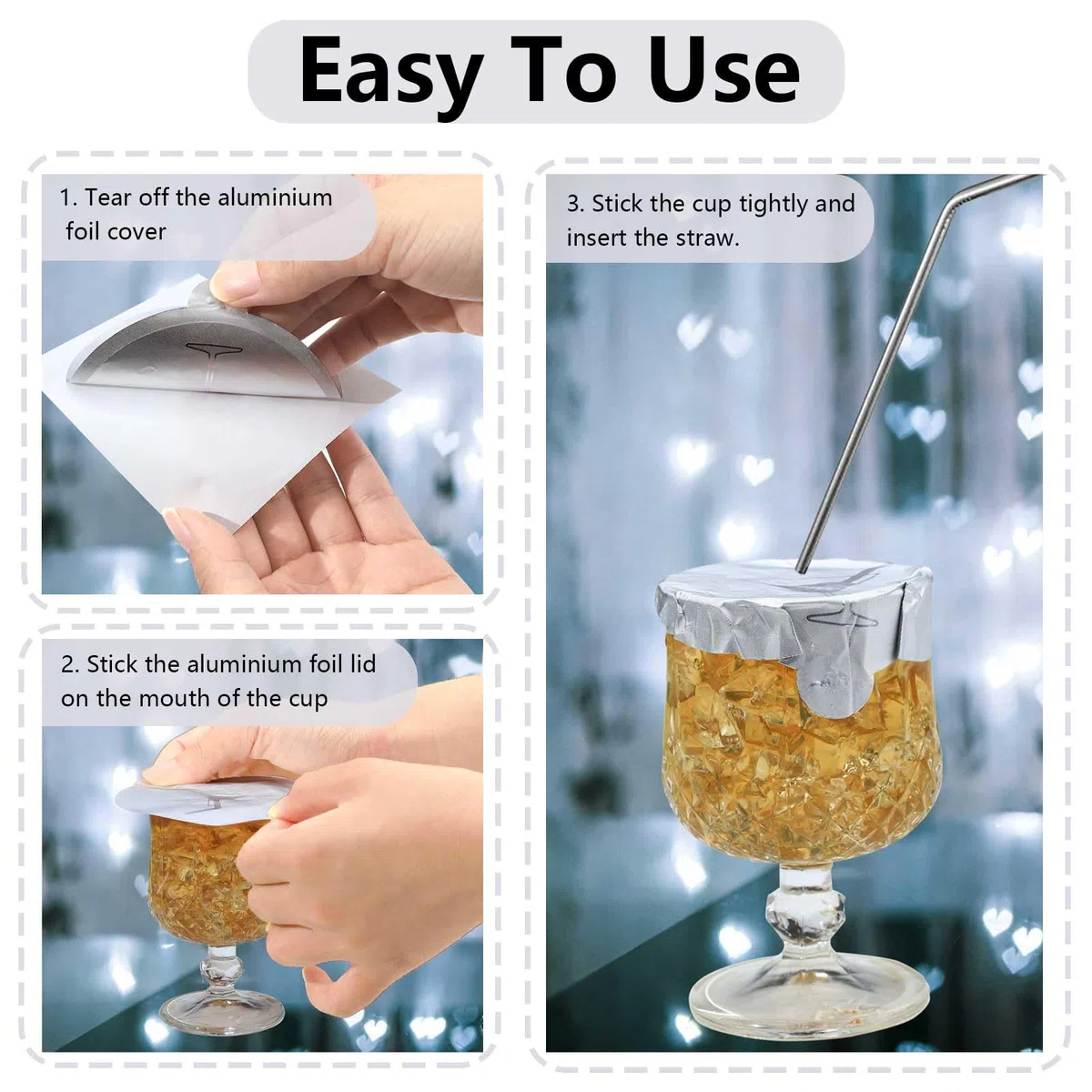 Getränkeabdeckungen für Alkoholschutz, 10 cm Becherabdeckungen für Frauen, Trinksicherheit, Klebefolie, Weinglasabdeckung, Aufkleber, Getränkeschutz für Bar, Party, Picknick (100 Pieces)