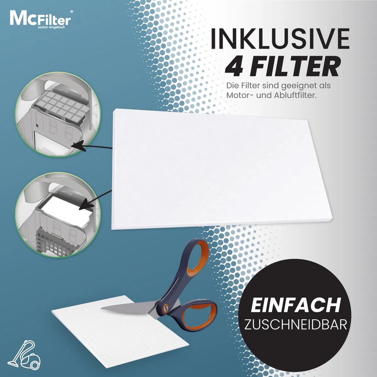20 Staubsaugerbeutel kompatibel mit Siemens VS06A111 und VS06B1110 synchropower Staubsauger (Serie VS 06), 5-lagiger Staubbeutel mit Hygieneverschluss, Beutel-Typ BS 216m inkl. Filter
