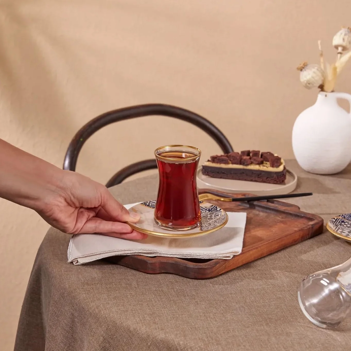 KARACA Aris 12-teiliges Teeservice für 6 Personen - Exquisites Porzellanservice für stilvollen Teegenuss