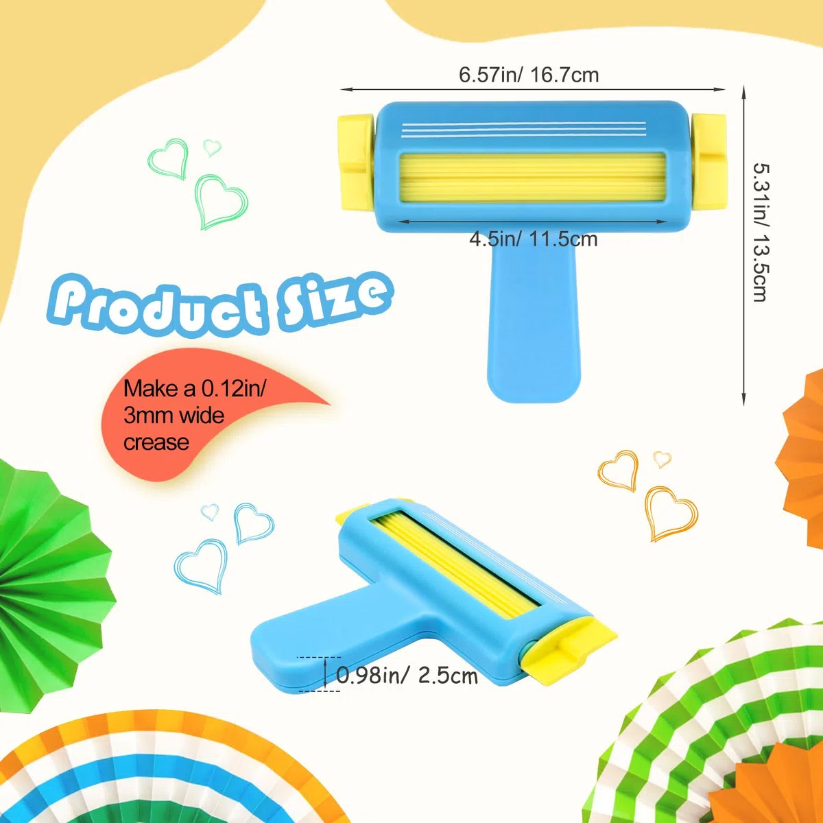 Papier-Crimper zum Basteln, AngleKai Craft Papier Crimper Tool für die Herstellung von Wellenformer, DIY Arts Crafts (Blau)