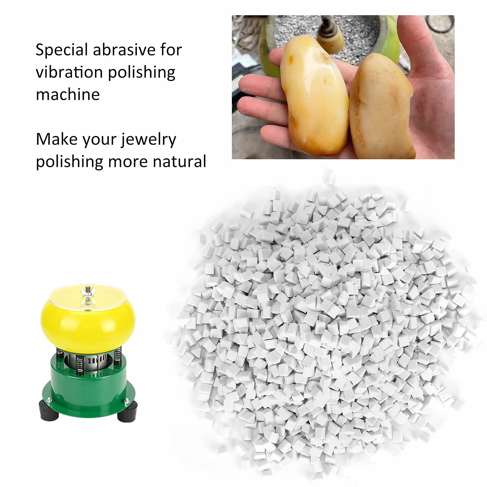Keramik Füllmedien 4 mm 500 g Pellets Trommelnde Dreieck Polierkeramik Wiederverwendbare Zylindrische Keramikpellets für Rock Tumbler Stone Polisher