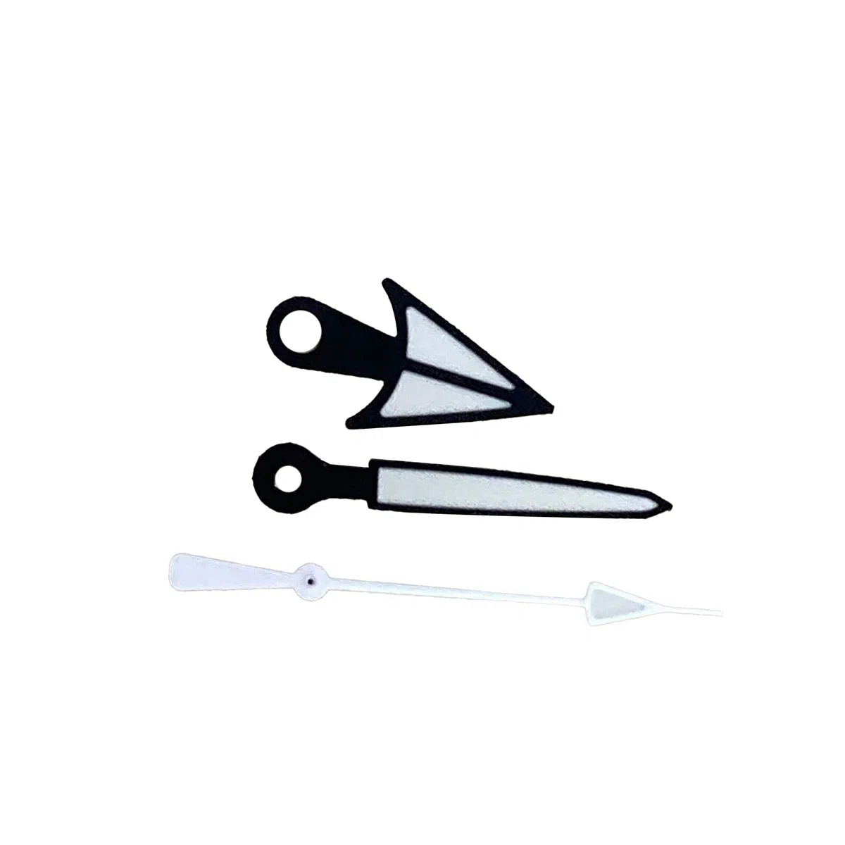 SHEAWA Leuchtende Zeiger-Set, DIY-Reparaturteil für NH35 NH36 Uhrwerke, Zubehör (schwarz)
