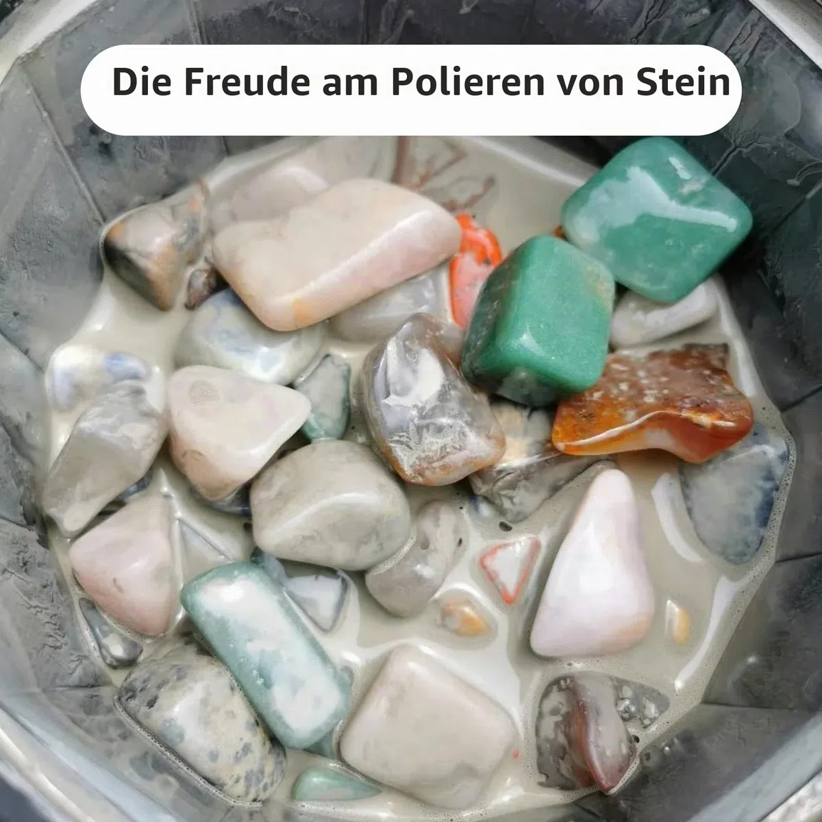 Professionelle Stein-Kornung, 2 kg fur Hochglanz-Polieren, entfernt Unebenheiten und alattet Oberflachen, funktioniert mit jedem Becher, ideal fur wissenschaftliche Kits und Heimwerker