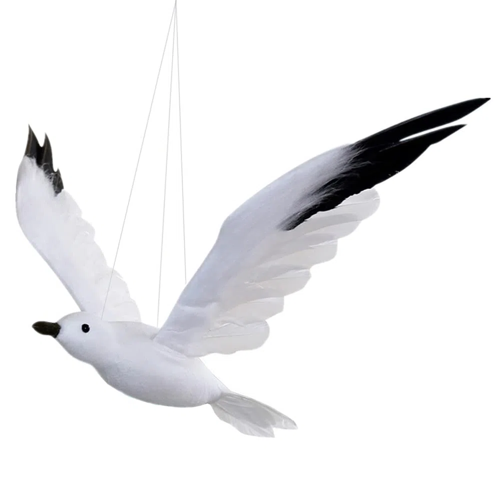 Gadpiparty Hängende Möwen Fliegender Vogel Mobile Schaumstoff Weißer Vogel Hängende Verzierung für Decke Kinderzimmer Garten Balkon Party Hochzeit Möwe Größe L