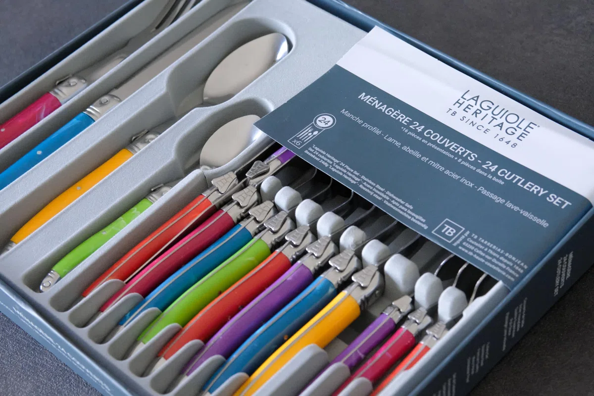 Laguiole Production 438580 Ménagère 24 Pièces Acier Inox ,farblich sortiert