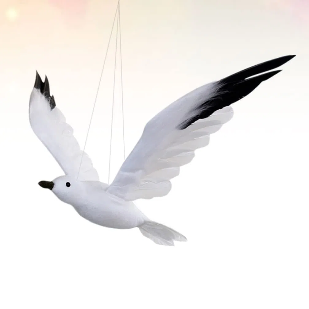 Gadpiparty Hängende Möwen Fliegender Vogel Mobile Schaumstoff Weißer Vogel Hängende Verzierung für Decke Kinderzimmer Garten Balkon Party Hochzeit Möwe Größe L