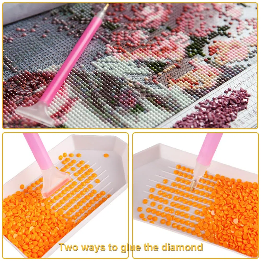 Diamond Painting Steine, Diamond Painting Zubehör Diamanten Deko-42000 Rund Stück 60 Farben/700 Stück pro Farbe-Ersatz Funkelnde Perlen Für Nägel, Edelsteine, Kunsthandwerk Ornamente