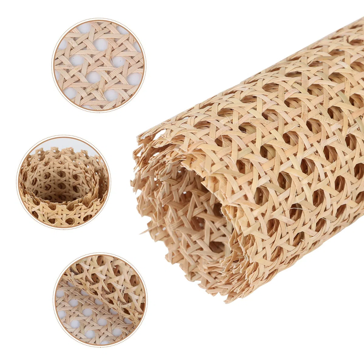 Rattan-Netz-Rolle, Rattan-Gurtbandrolle, PE Rattan-DIY-Projekte und -Dekorationen, Lampenschirme für Heimdekoration, Ständer, Schränke, Schiebewände, Heizkörper (Holzfarbe, 200 x 40cm)
