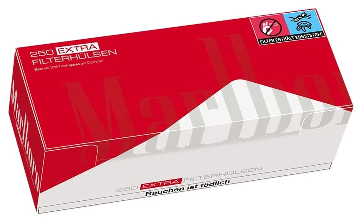 1000 Marlboro Red EXTRA (4 x 250er Hülsen) Filterhülsen,Zigarettenhülsen