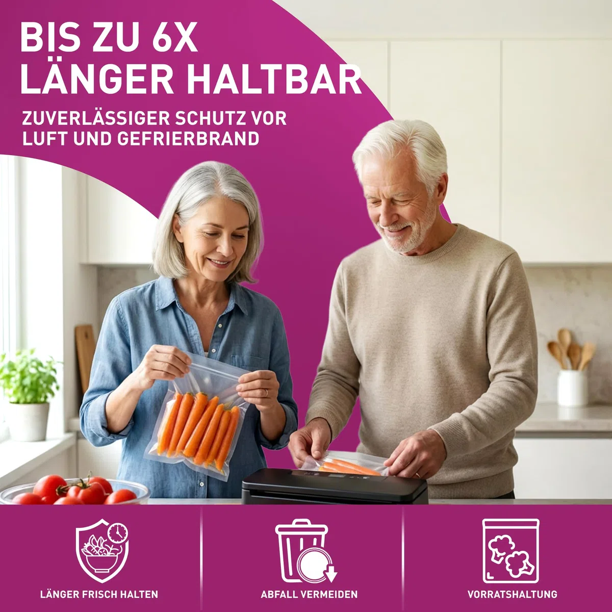 culivac Vakuumierbeutel "Professional" – Vakuumbeutel – Vakuumierfolie für leistungsstarke Vakuumierer – BPA-frei, reißfest & Mikrowellengeeignet, Made in Germany – 100 Stück – 16x25cm
