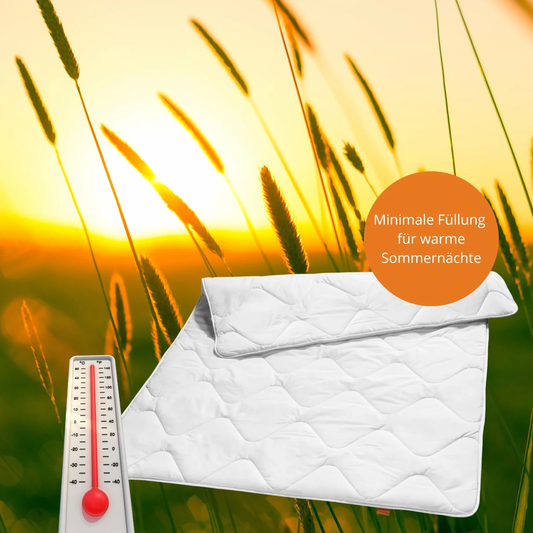 sleepling Ultra leichte Sommerdecke 135x200 cm, Sommer Bettdecke leicht, dünne Sommerbettdecke aus 100% Mikrofaser, Ökotex 100, waschbar 60 Grad