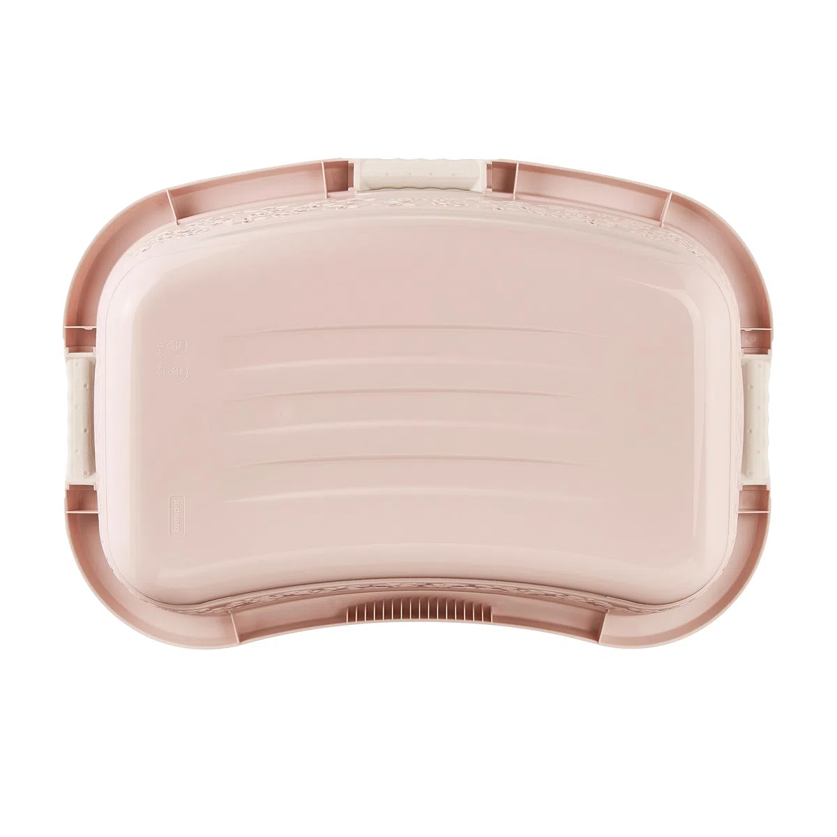 keeeper Ergonomischer Wäschekorb mit luftdurchlässigem Dekor, Anti-Rutsch-Softgriffe, 50 l, Lasse, Nordic Pink