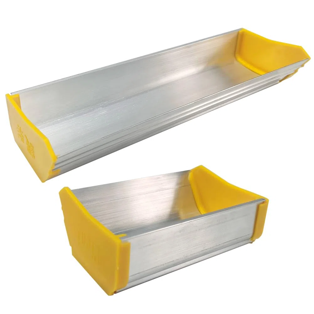 GORGECRAFT 2 Größen Emulsion Scoop Coater 4 Zoll 8 Zoll Aluminiumlegierung Dual Edge Screen Coating Scoops Werkzeug Für Siebdruck, Gelb