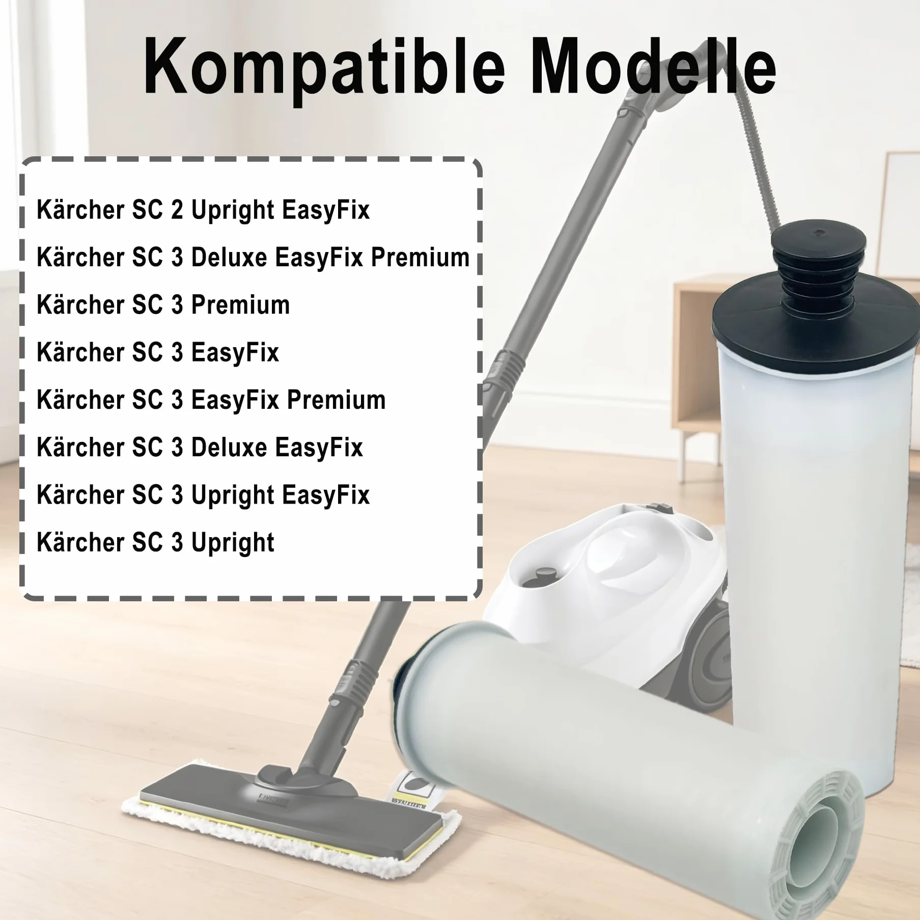 2 Stück Entkalkungskartusche Kompatible mit Kärcher SC 2 Upright, SC 3 Deluxe, SC3 Upright Dampfreiniger Zubehör, Ersatz für 2.863-018.0