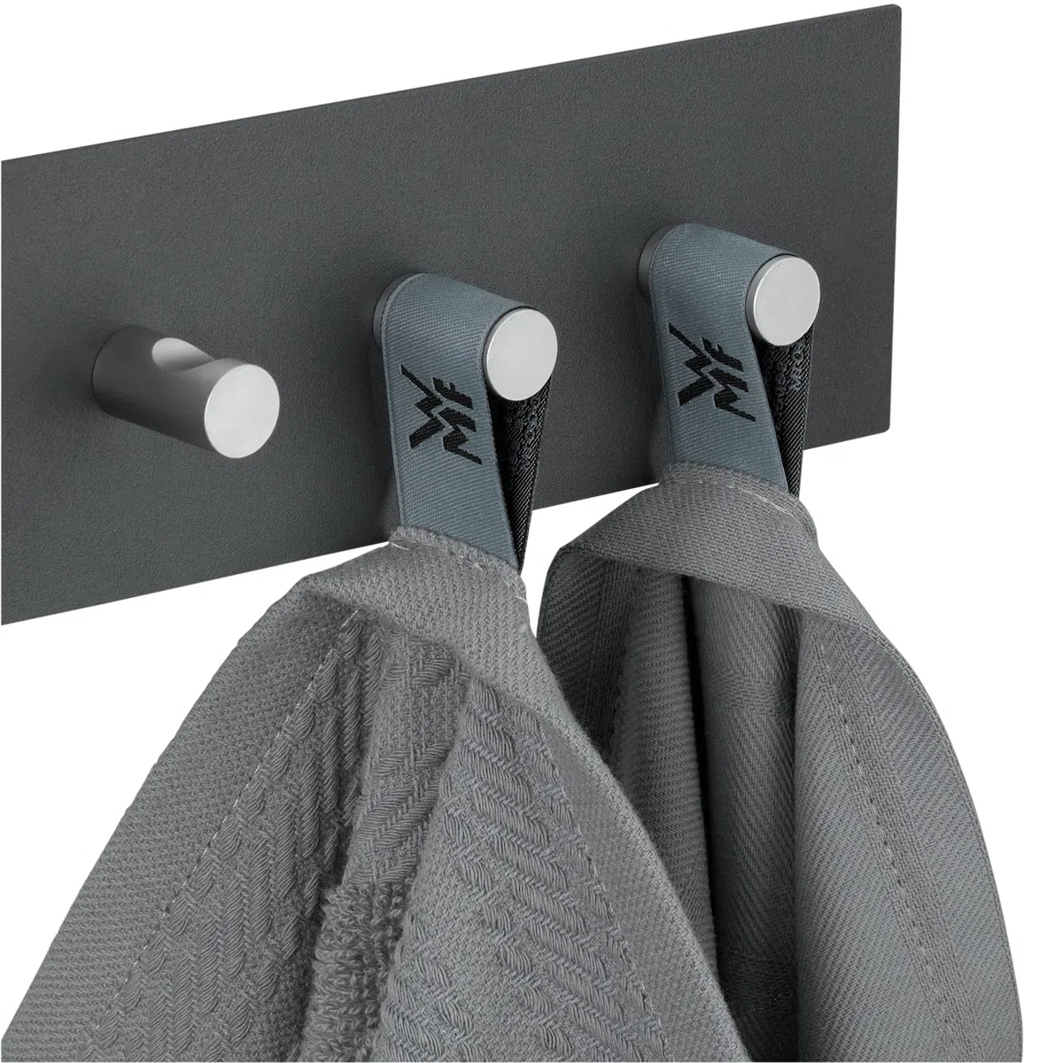 WMF Küchenhandtuch-Set 3-teilig, Baumwolle Küchentücher, 2 Geschirrtücher, 1 Handtuch, Geschirrhandtuch, geprüft auf Schadstoffe, fusselfrei, besonders weich, Logo