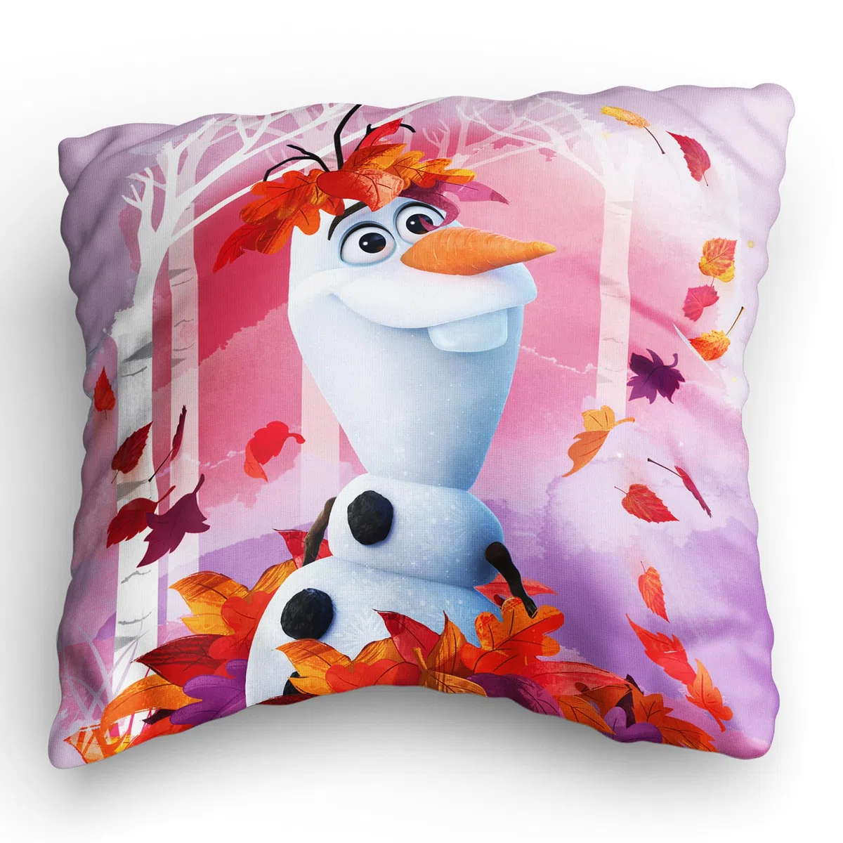 Frozen Die Eiskönigin Kissen Olaf Summer 40cm x 40cm Dekokissen Kuschelkissen Wendekissen Kinderkissen Schmusekissen Kopfkissen Anna Elsa Sven Kristoff Disney Vorder- und Rückseite zur Bettwäsche