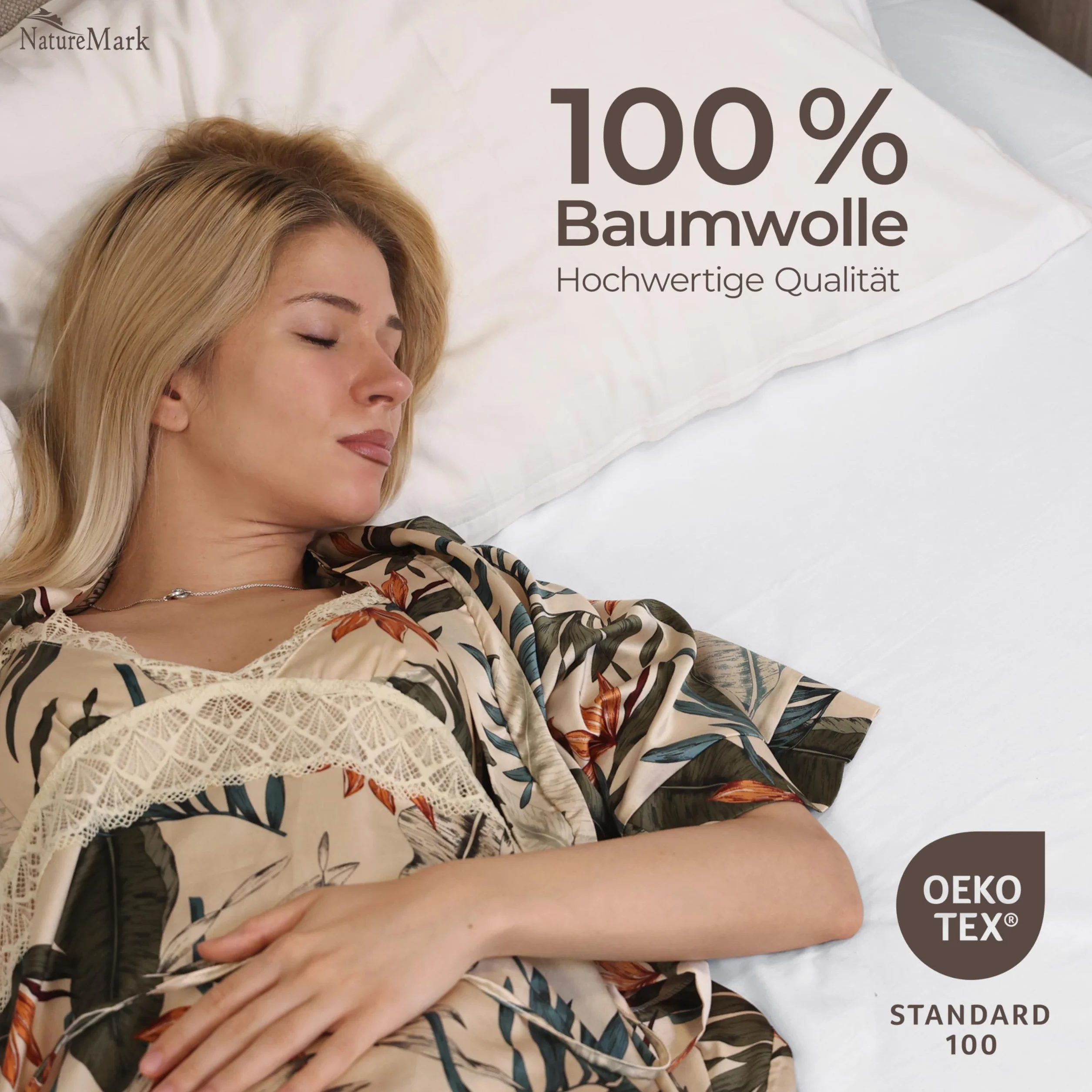 Green Mark Klassische Bettlaken – 2er Set Flache Laken aus 100 % Baumwolle, ohne Gummi, hautfreundlich, pflegeleicht, bei hohen Temperaturen waschbar - Weiß - 150 x 250 cm