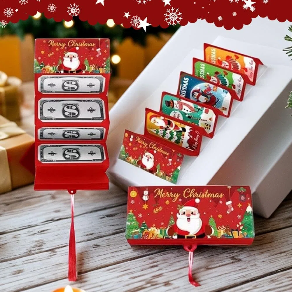 Generisch Weihnachtsüberraschungs-Geldhalter – Weihnachtsgeld- oder Geschenkkartenhalter mit Umschlägen, Überraschungs, Geldkarten mit Umschlägen, für Bargeld, Auto, Weihnachtsgeschen