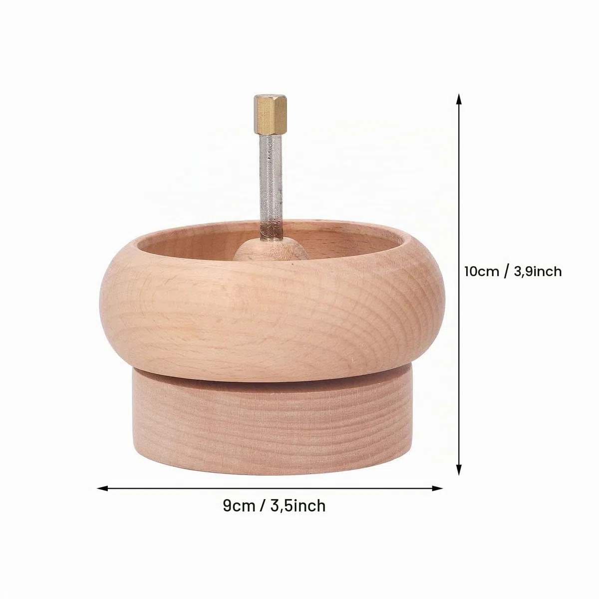 Eujgoov 10 cm Holzperlen Spinner Schmuckherstellung Perlenhalter mit Gemischten Farbperlen Crystal Line