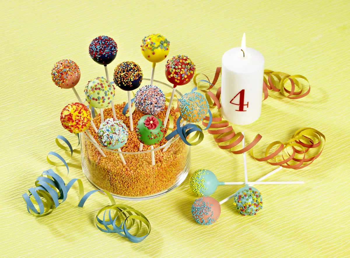 Lurch 83027 FlexiForm Cake Pops 20fach / Backform für 20 Cake Pops in Kugelform (ø 3,6 cm) aus 100% BPA-freiem Platin Silikon, Cotton Candy, 20.3 x 24 x 4.5 cm