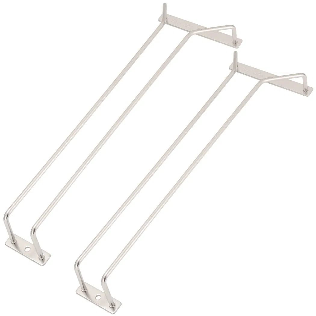 Stielglas-Regale, 2 Stück, 35,5 cm, Edelstahl, Weinglas-Regale, Unterschrank, Weinglashalter, Stielgläser, Draht-Weinglas-Aufhänger