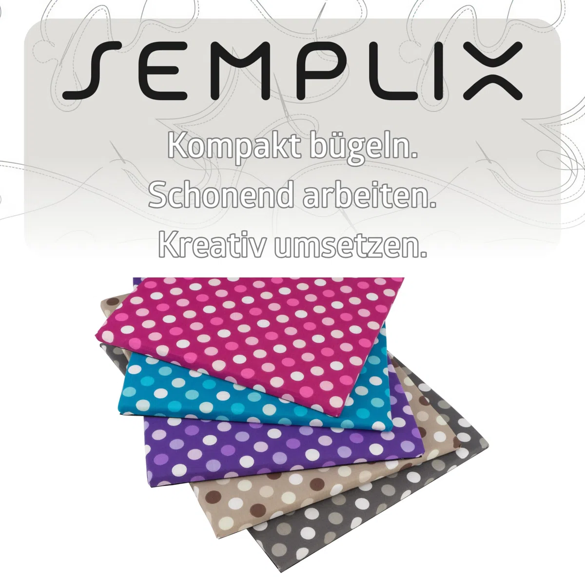 SEMPLIX Bügelunterlage mit rutschhemmender Rückseite, für kleine Bügelarbeiten beim Nähen, Patchworken, Basteln, Plotten und Sticken Zuhause & Unterwegs, (30 x 40 cm) (beere/rosa)