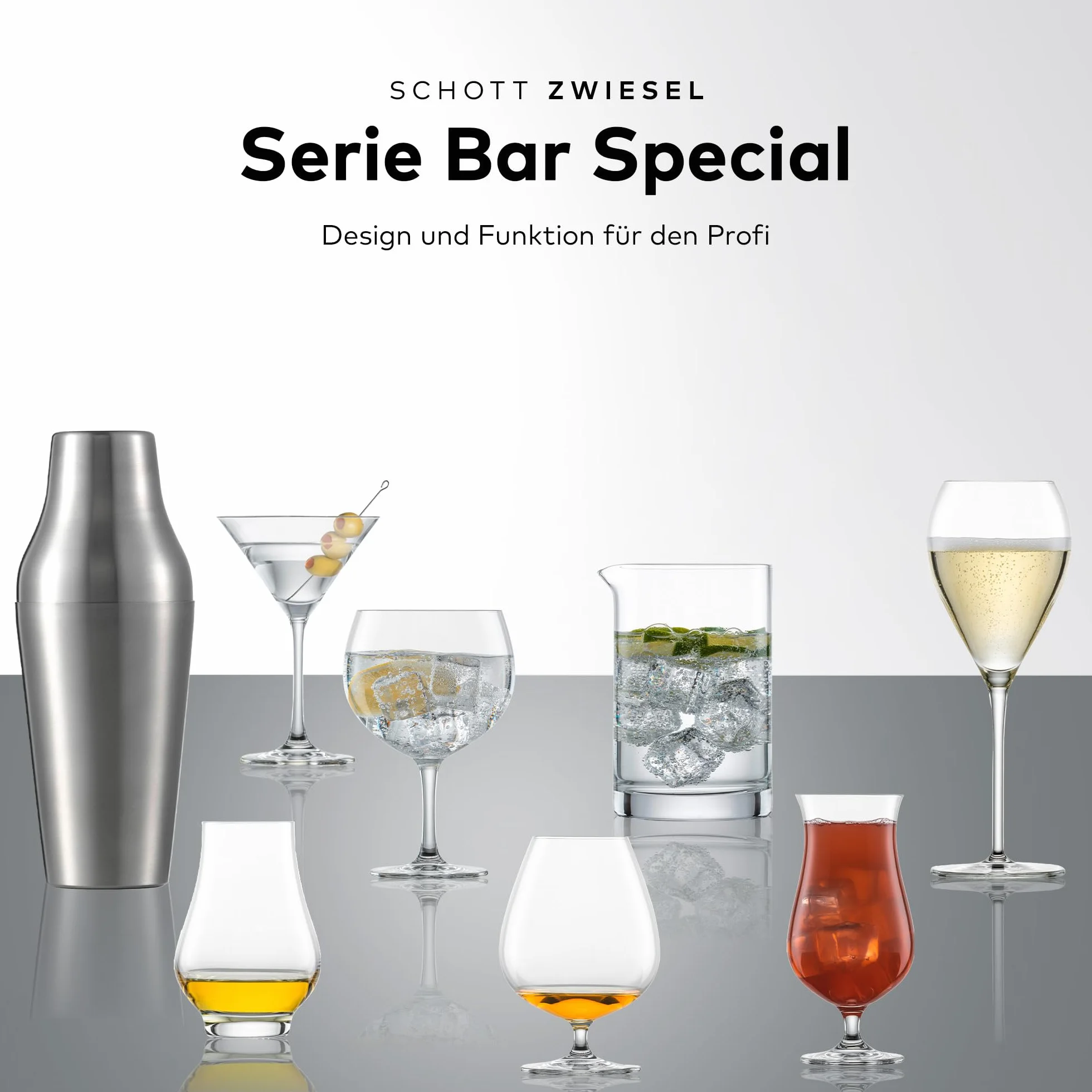 SCHOTT ZWIESEL Martiniglas Bar Special (4er-Set), klassische Martini Gläser, spülmaschinenfeste Tritan-Kristallgläser, Made in Germany (Art.-Nr. 123658), Klar, Kristall