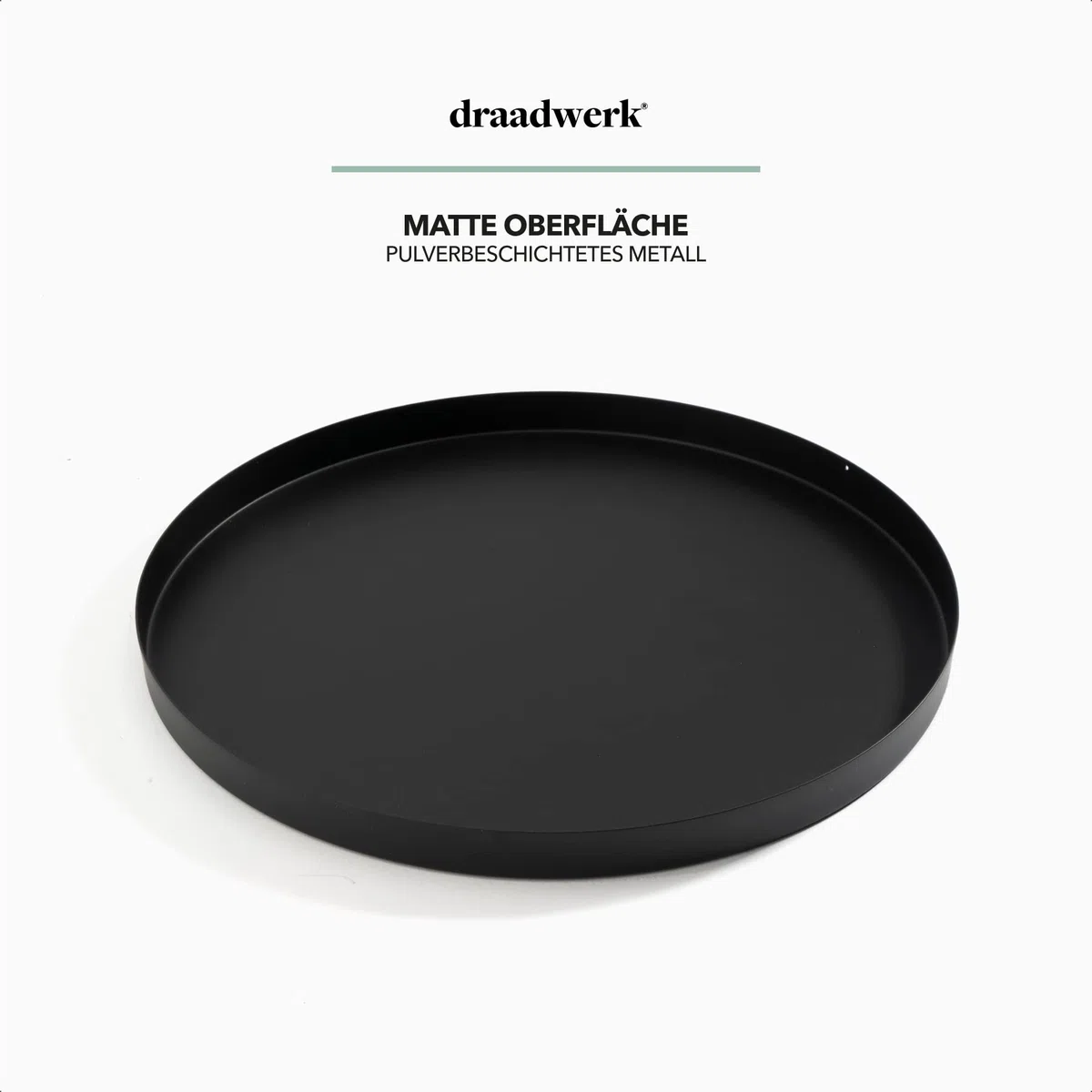 draadwerk® Deko Tablett Schwarz ø30cm