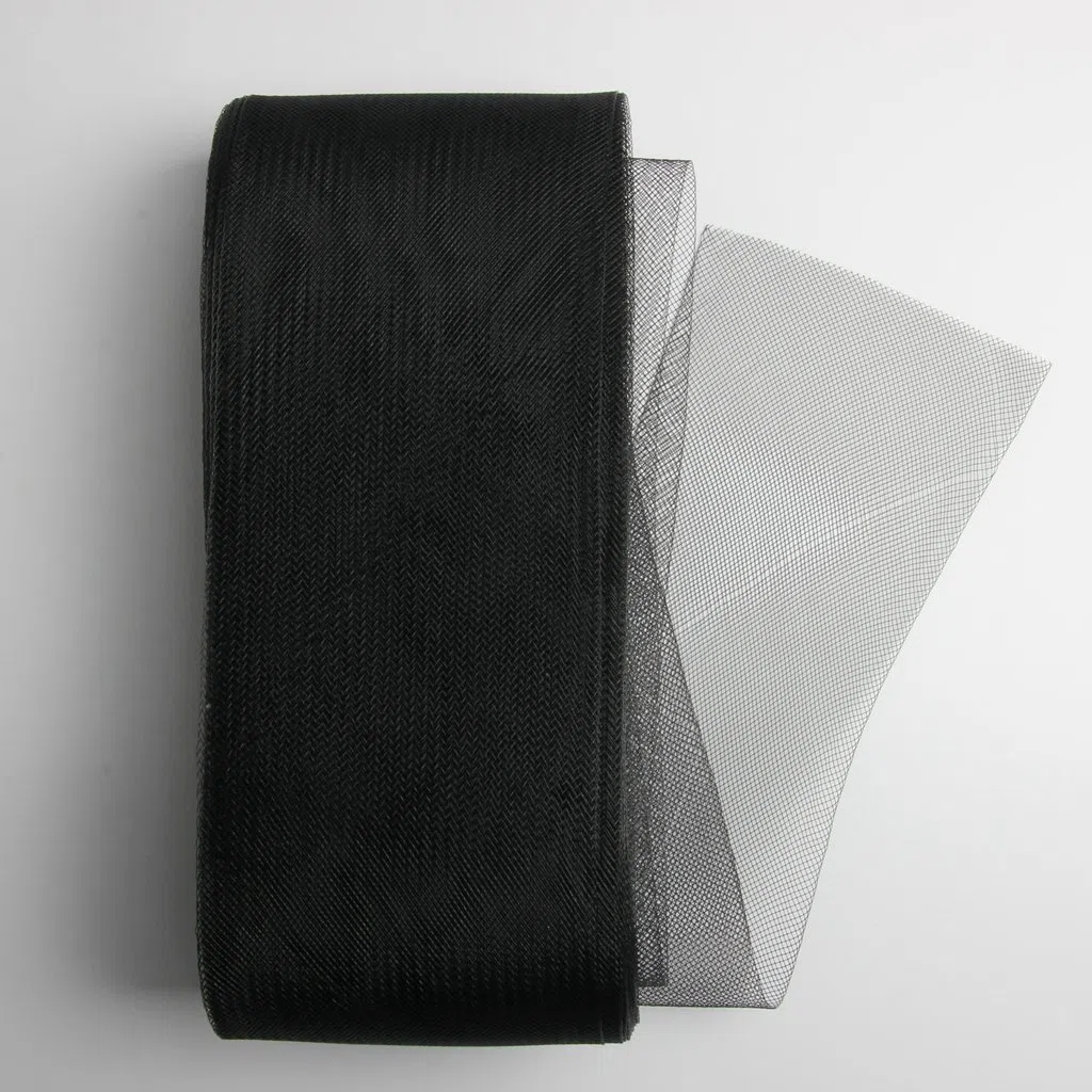 Fenteer Rosshaar Bordüre Trim Roßhaar Zopf Band für Brautkleider, Röcke, Haarteile,Schwarz, 10cm
